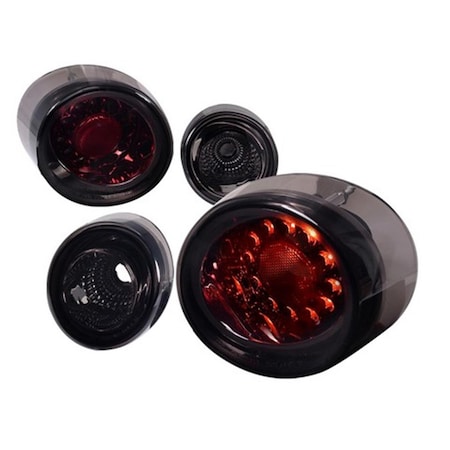 Overtime 2 Door LED Tail Lights for 05 to 10 Chevrolet Cobalt- Smoke - 10 x 12 x 18 in. OV3206938
